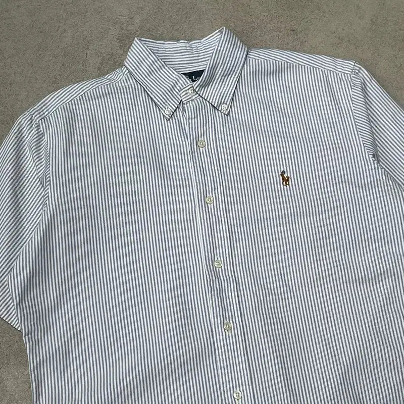 [BUNJANG] Polo Ralph Lauren Striped Half-Sleeve Shirt / 폴로 랄프로렌 스트라이프 하프셔츠 s10954