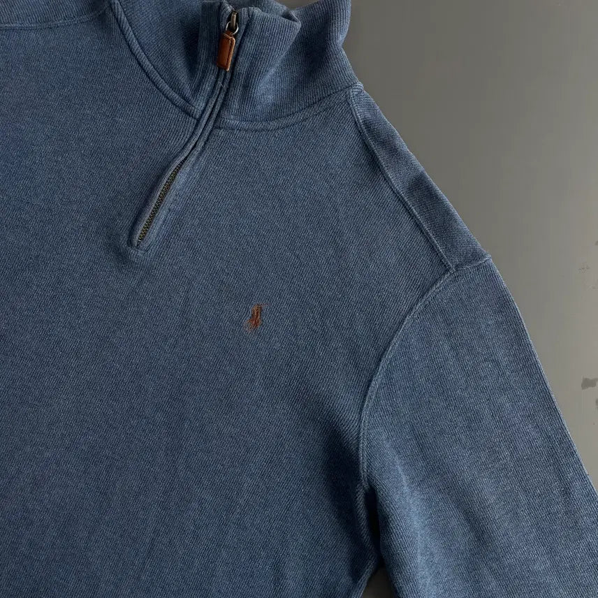 [BUNJANG] Polo Ralph Lauren Cotton Half Zip Knit L / [L] 폴로 랄프로렌 코튼 하프 집업 니트