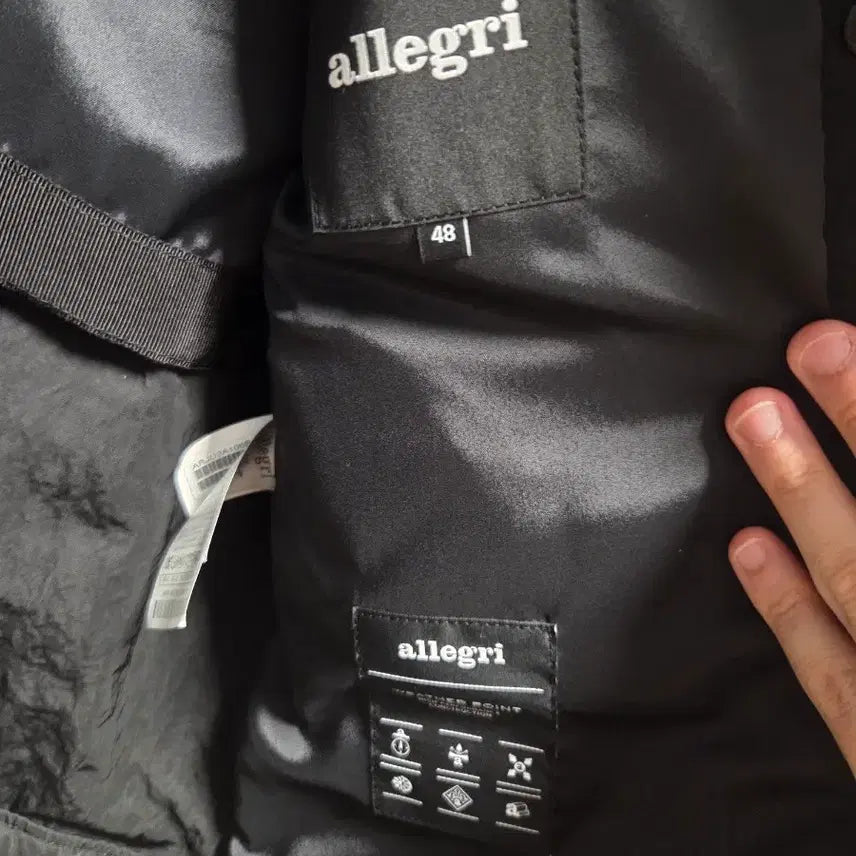 [BUNJANG] Allegri Black Crease Nylon Jacket 48 / 알레그리 블랙 크리즈 나일론 자켓 48