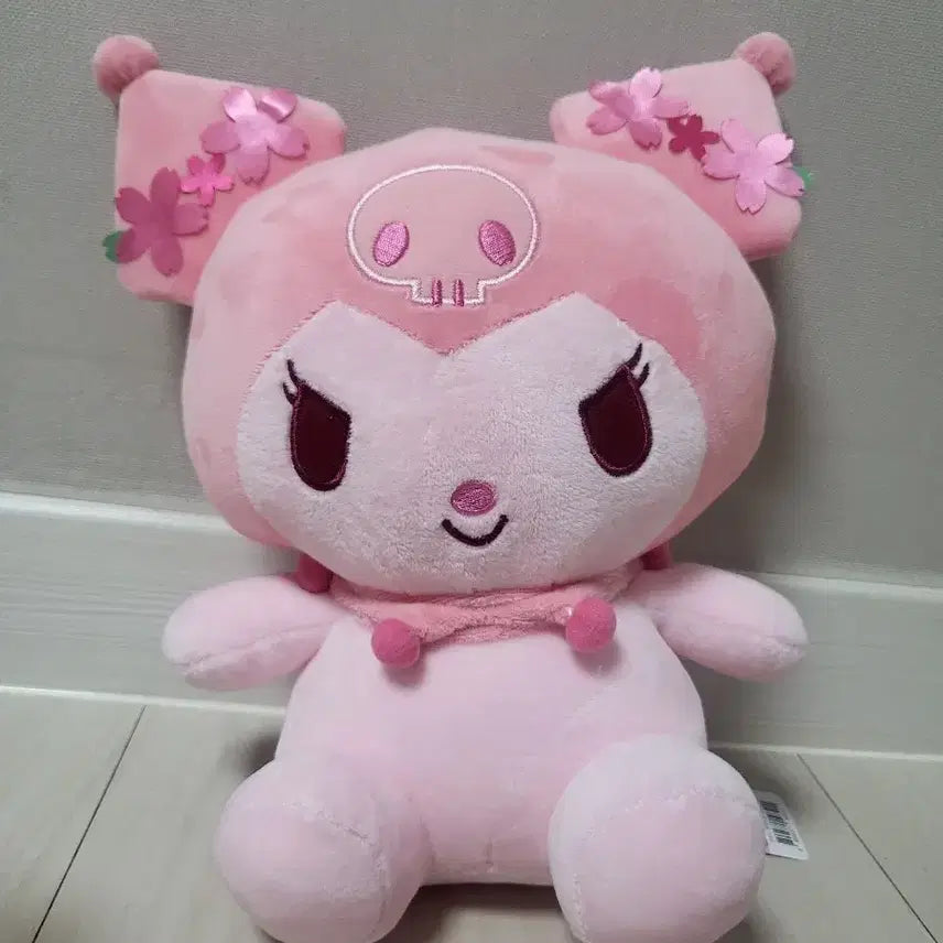 [BUNJANG] Sanrio Kuromi Medium Plush (Tag Attached) / 산리오 벚꽃 쿠로미 중형 인형 (택 O) 제발데려가주세요