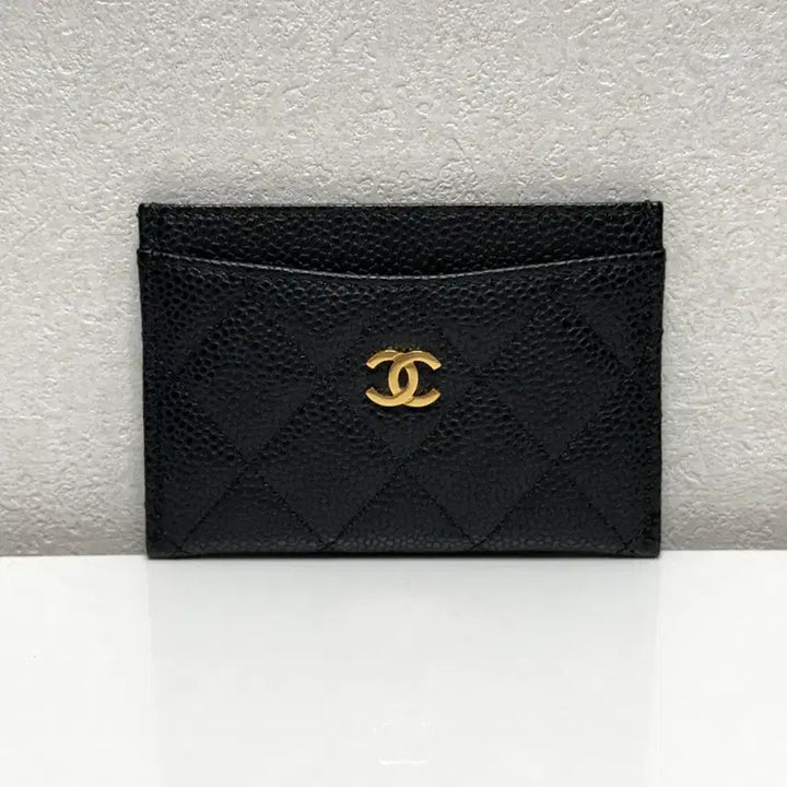 [BUNJANG] Chanel Caviar Card Holder Black Gold Hardware / (정품/A+)샤넬 캐비어 카드지갑 금장