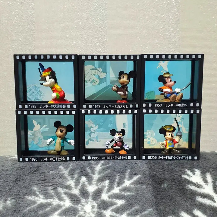 [BUNJANG] Classic Disney Mickey Mouse Movie Scene Figure Set (6 Types) / 고전 디즈니 미키마우스 영화 장면 피규어 6종셋트