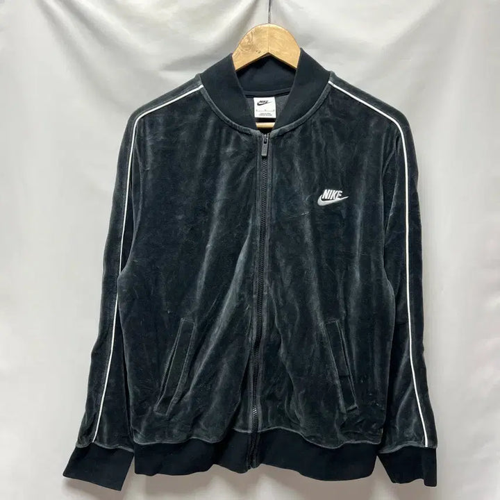 [BUNJANG] Nike Swoosh Velour Velvet Sideline Track Top Zip-Up Jacket (M) / [정품/M] 나이키 스우시 벨루아 벨벳 사이드라인 트랙탑/져지 집업