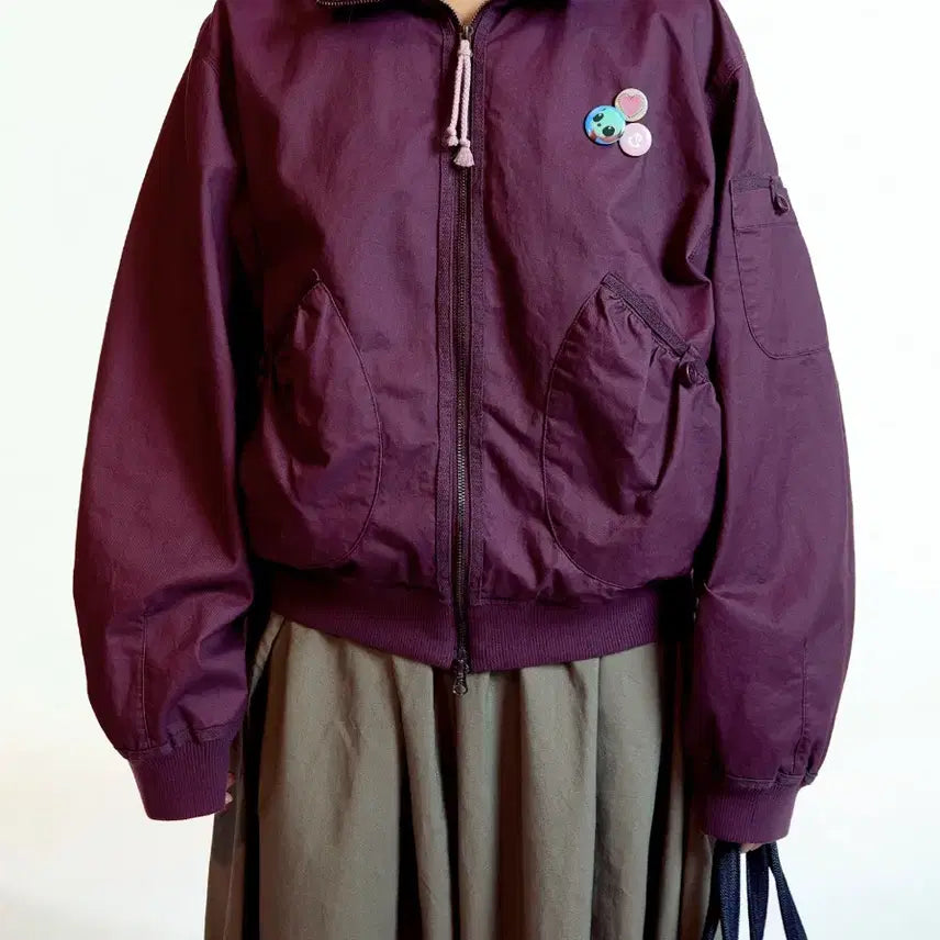 [BUNJANG] Koiseio Dusty Cotton Bomber Jacket Purple / 코이세이오 더스티 코튼 봄버 자켓 퍼플 2
