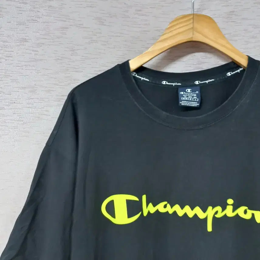 [BUNJANG] Champion Black Print T-Shirt Men&