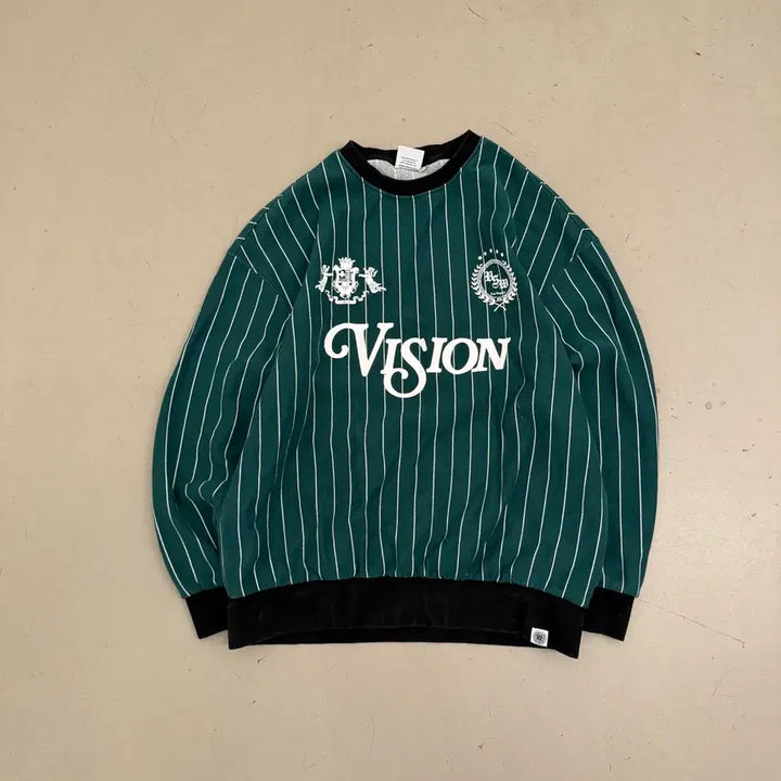 [BUNJANG] Vision Street Stripe Sweatshirt L / 비전스트릿 스트라이프 맨투맨