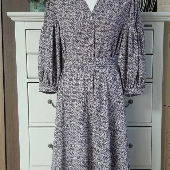 [BUNJANG] Floral Print Maxi Dress with Waist Tie / 원피스 이뻐요