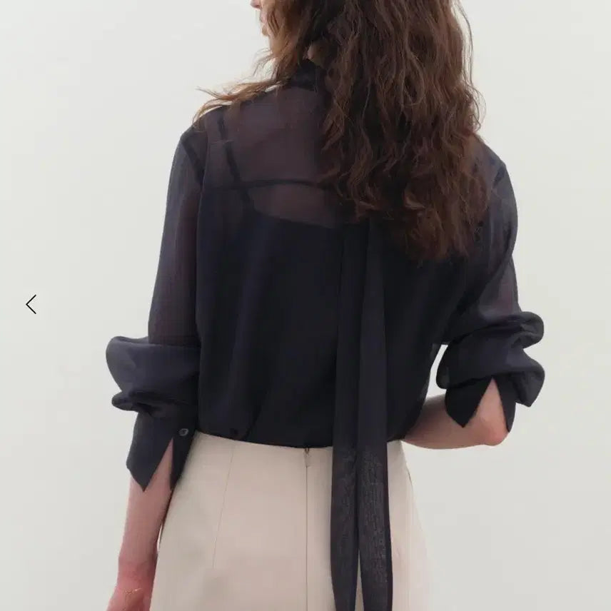 [BUNJANG] Sie 26ss Rudy Tie Blouse Charcoal Shadow / 시에sie 26ss 루디 타이 블라우스 차콜 쉐도우
