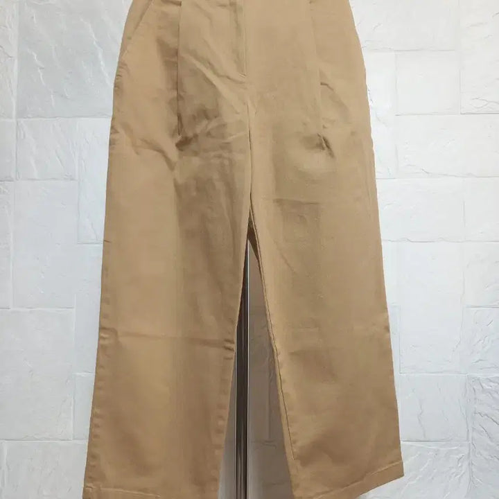 [BUNJANG] PEARL J. Cotton Pin Tuck Wide Pants Beige / 코튼핀턱 와이드팬츠