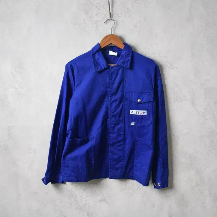 [BUNJANG] ALSTOM European Work Jacket Cotton Blue Size 42 M0380 / 오리지널 프렌치 자켓 42 M0380