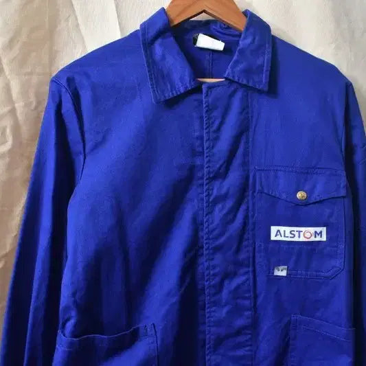 [BUNJANG] ALSTOM European Work Jacket Cotton Blue Size 42 M0380 / 오리지널 프렌치 자켓 42 M0380