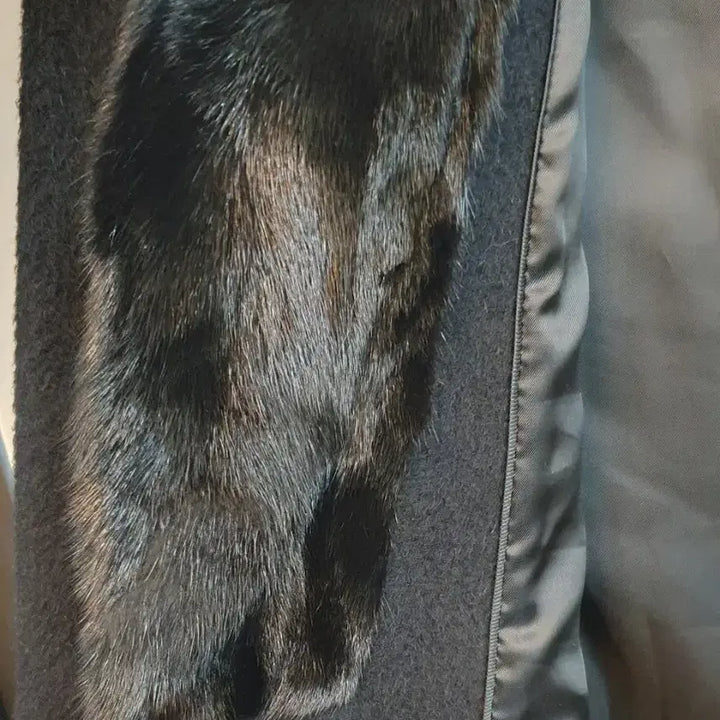 [BUNJANG] Minimum Mink Collar Alpaca Wool Coat / 미니멈 밍크카라 알파카+ 모 코트88-94-165