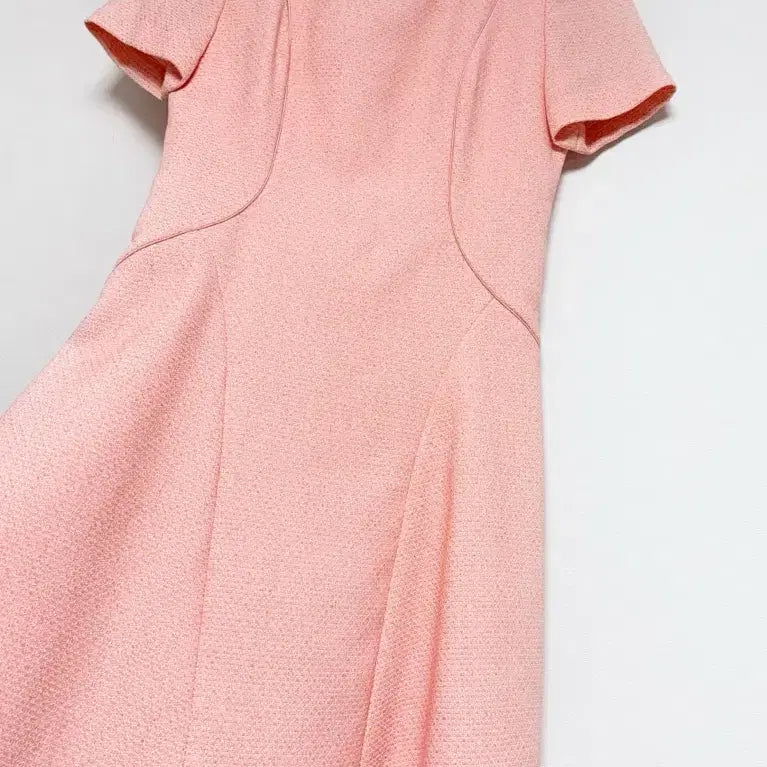 [BUNJANG] ab.f.z Pink Tweed Short Sleeve Dress / abfz 핑크 트위드 반팔 원피스