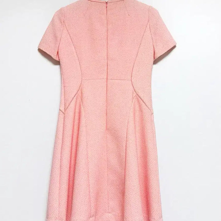[BUNJANG] ab.f.z Pink Tweed Short Sleeve Dress / abfz 핑크 트위드 반팔 원피스