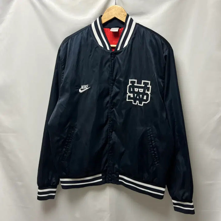 [BUNJANG] Nike Sportswear Swoosh Navy Varsity Jacket 2XL / [정품/2XL] 나이키 스포츠웨어 스우시 네이비 바시티자켓