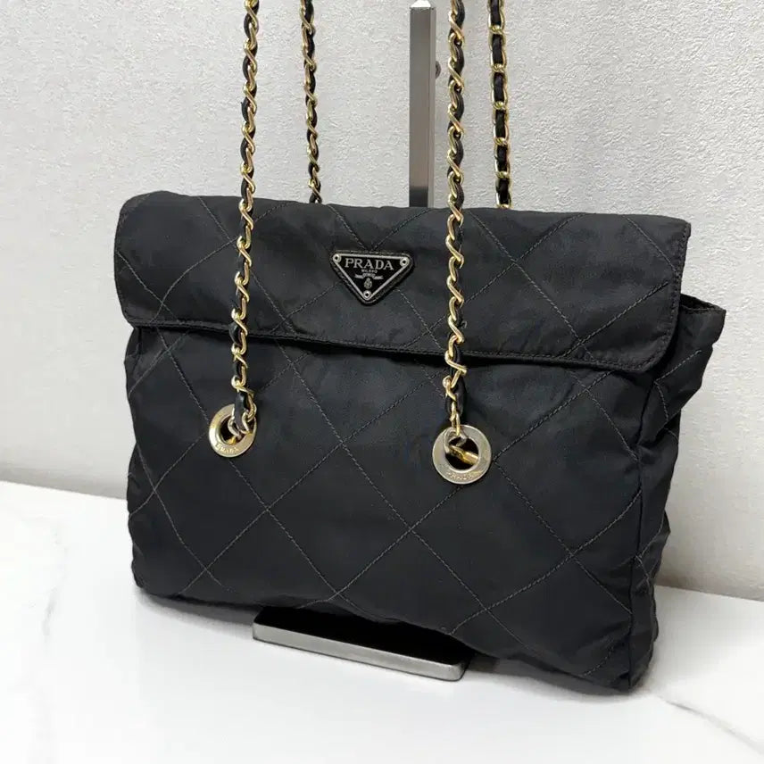 [BUNJANG] Prada Quilted Chain Shoulder Bag Vintage / (정품/V)프라다 퀼팅 체인 숄더백