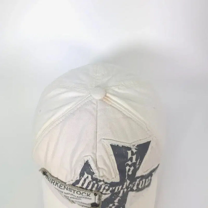 [BUNJANG] Birkenstock Iron Cross Y2K Distressed Baseball Cap / 버켄스탁 아이언크로스 Y2K 데미지 볼캡