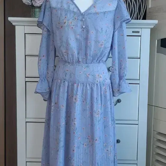 [BUNJANG] Pastel Color Silver Thread Design Dress / 원피스 이뻐요