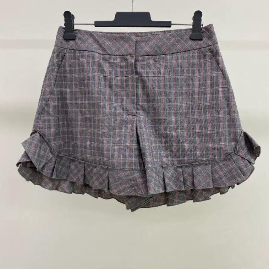 [BUNJANG] Osecon Checkered Frill Shorts / [오즈세컨] 체크무늬 프릴 반바지 ( 허리:26)