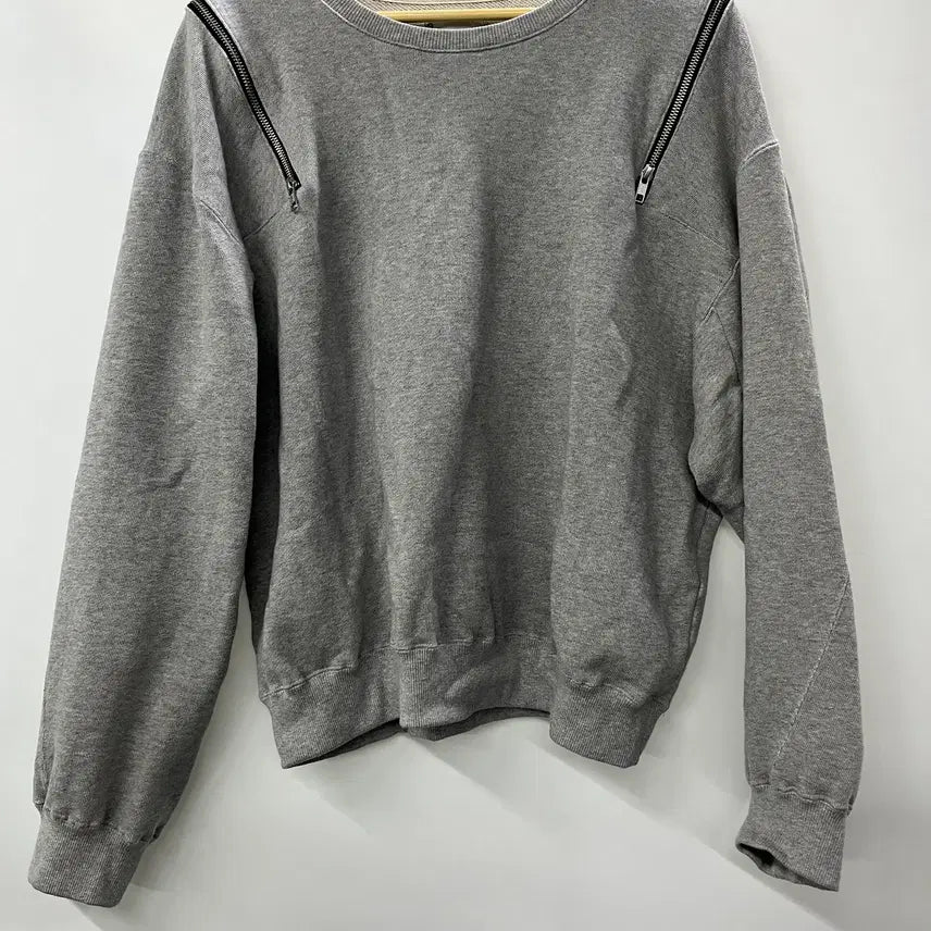[BUNJANG] Nextdoorlips Zipper Crewneck Melange Grey Size 2 / 넥스트도어립스 지퍼 크루넥 멜란지 그레이 2사이즈