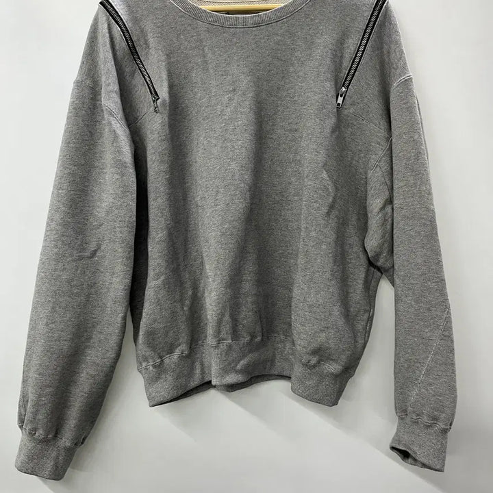 [BUNJANG] Nextdoorlips Zipper Crewneck Melange Grey Size 2 / 넥스트도어립스 지퍼 크루넥 멜란지 그레이 2사이즈