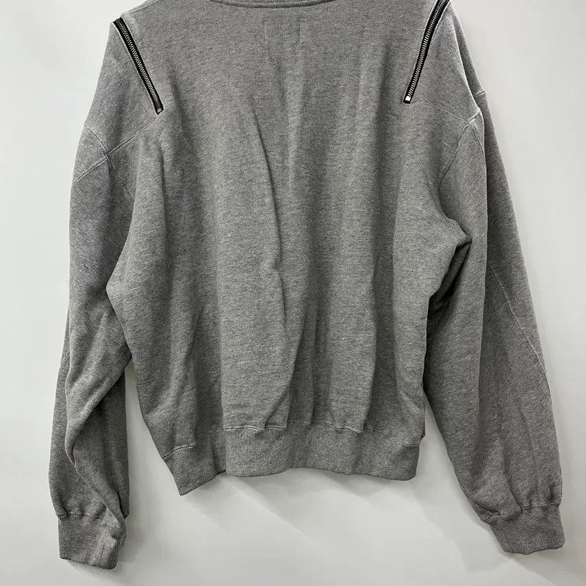 [BUNJANG] Nextdoorlips Zipper Crewneck Melange Grey Size 2 / 넥스트도어립스 지퍼 크루넥 멜란지 그레이 2사이즈