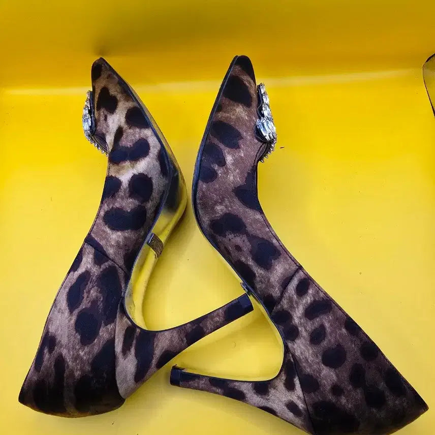 [BUNJANG] Gabriela Leopard Stiletto Heels / 가브리엘라 레오파드 스틸레토 힐235