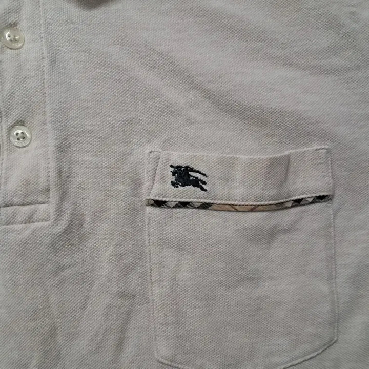 [BUNJANG] Burberry Check Pocket Short Sleeve Polo T-Shirt / 버버리 체크 포켓 반팔 폴로티셔츠