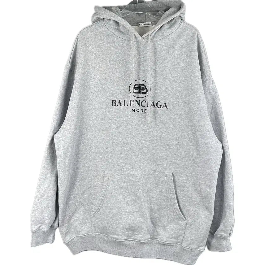 [BUNJANG] Balenciaga BB Logo Hoodie Grey L / [L] 발렌시아가 BB로고 후드 티
