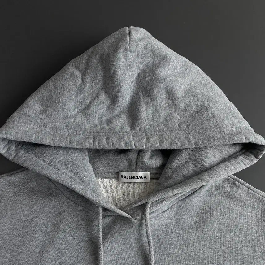 [BUNJANG] Balenciaga BB Logo Hoodie Grey L / [L] 발렌시아가 BB로고 후드 티