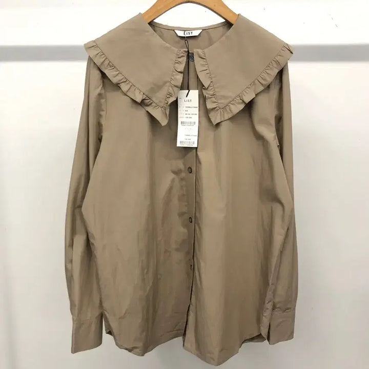 [BUNJANG] LIST Frill Big Collar Blouse (Size 66) / 새상품) LIST 프릴 빅카라 블라우스 66