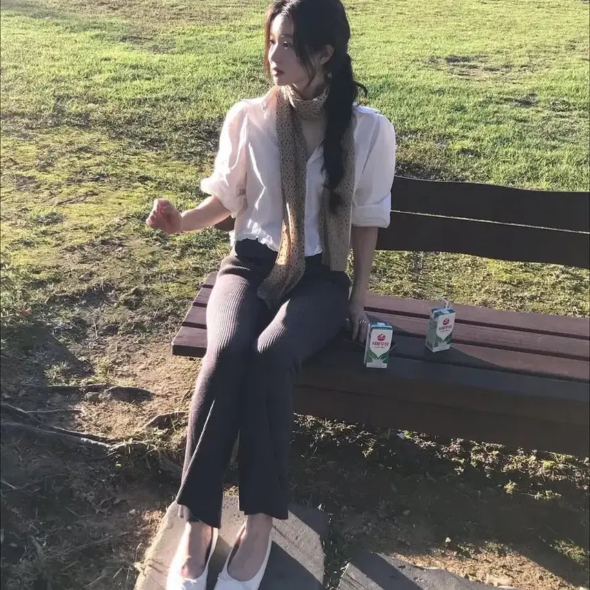 [BUNJANG] White Cropped Shirt / 크롭 셔츠 새상풉