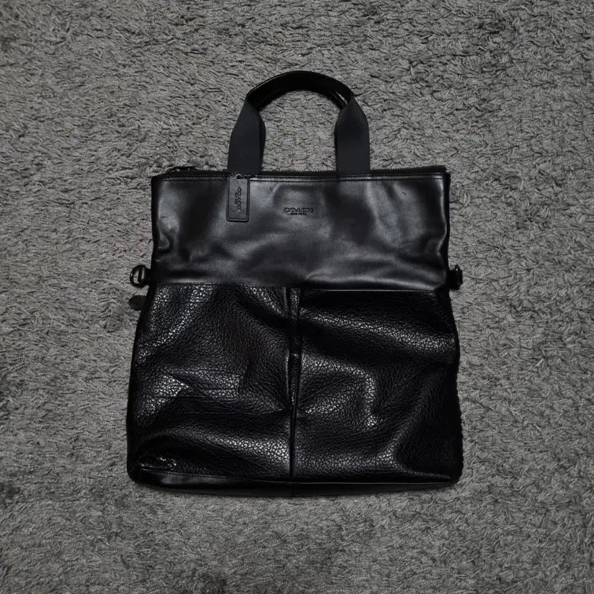 [BUNJANG] Coach 2-Way Leather Tote Bag / coach 코치 2way 토트백 크로스백 메신저백 가죽 레더 가방