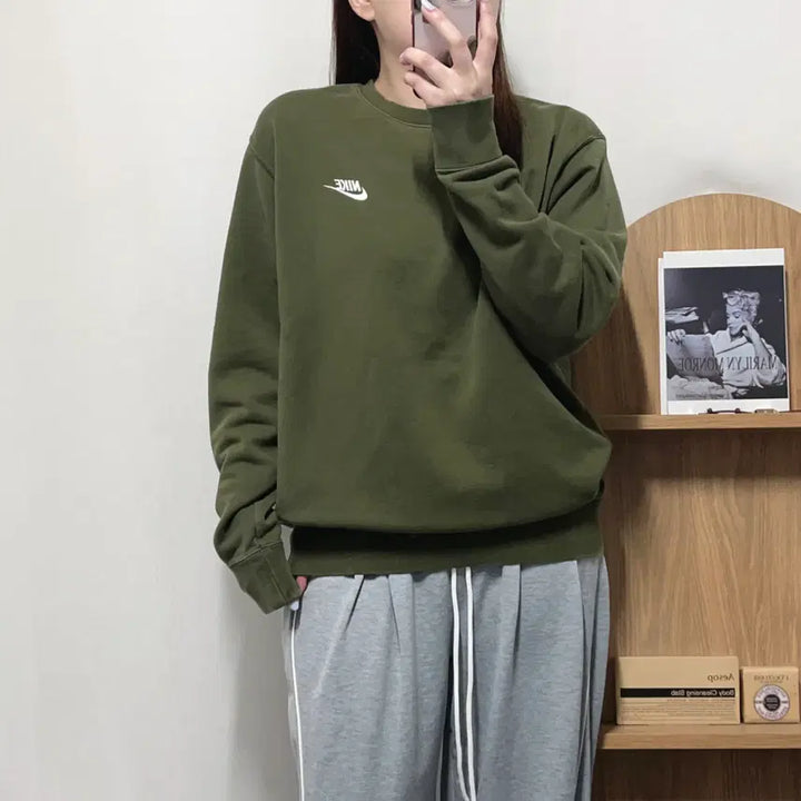 [BUNJANG] Nike Khaki Futura Sweatshirt - Size L / [정품] 나이키 카키 푸츄라 맨투맨 [ L ]