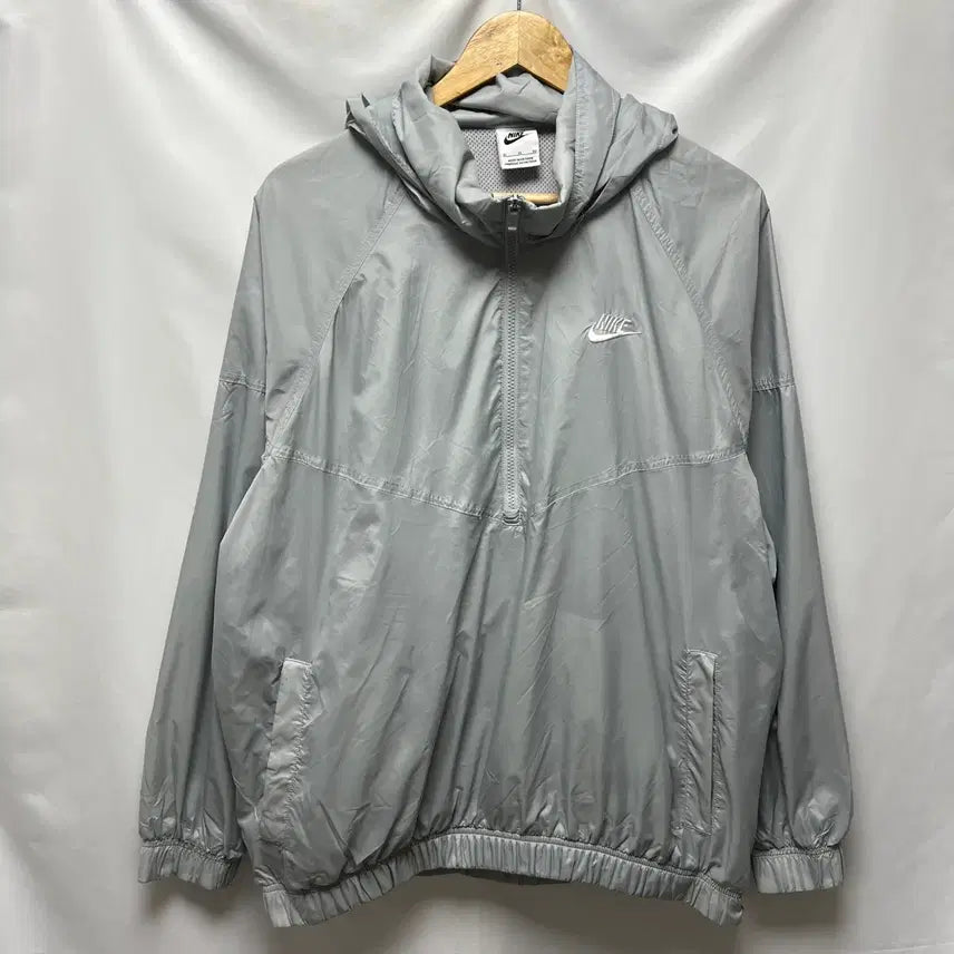 [BUNJANG] Nike Swoosh Unlined Woven Anorak Windbreaker XL / [정품/XL] 나이키 스우시 언라인드 우븐 그레이 바람막이 아노락