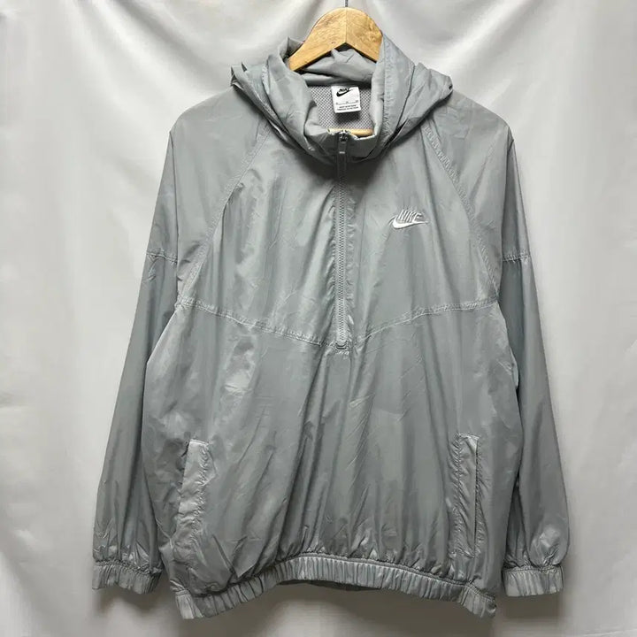 [BUNJANG] Nike Swoosh Unlined Woven Anorak Windbreaker XL / [정품/XL] 나이키 스우시 언라인드 우븐 그레이 바람막이 아노락