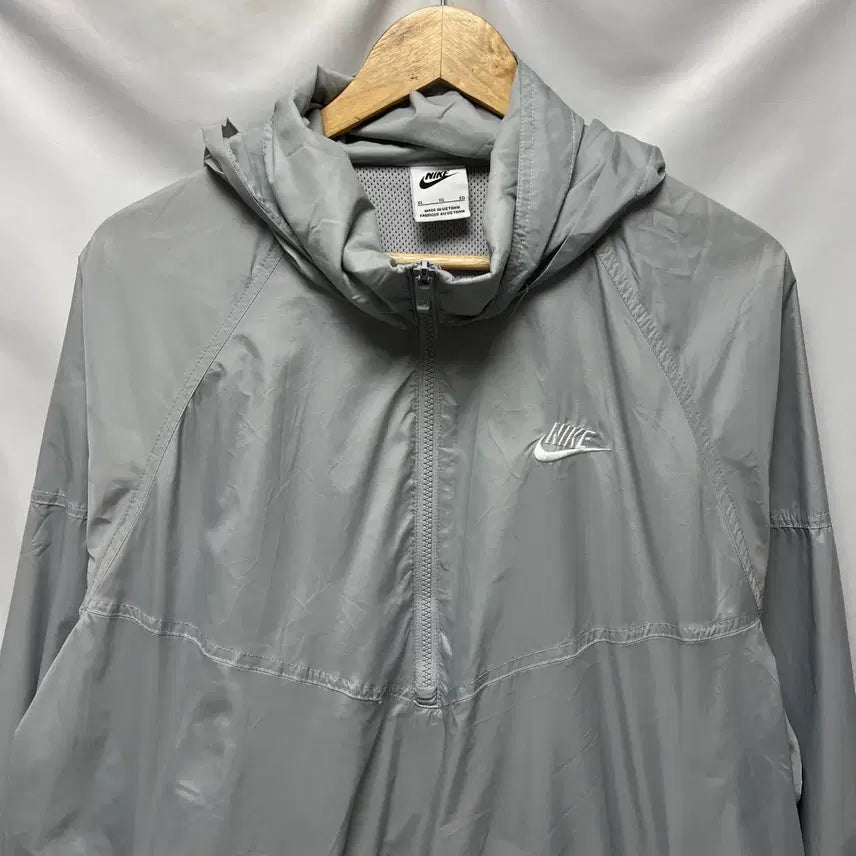 [BUNJANG] Nike Swoosh Unlined Woven Anorak Windbreaker XL / [정품/XL] 나이키 스우시 언라인드 우븐 그레이 바람막이 아노락