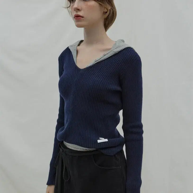 [BUNJANG] Adidas Hoodie + Navy Knit Set / 아딧 후드티+네이비니트 세트 (일괄 판매)