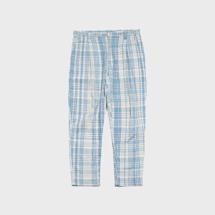 [BUNJANG] Porter Classic Check Pants Cotton Linen Blend / PORTER CLASSIC 팬츠