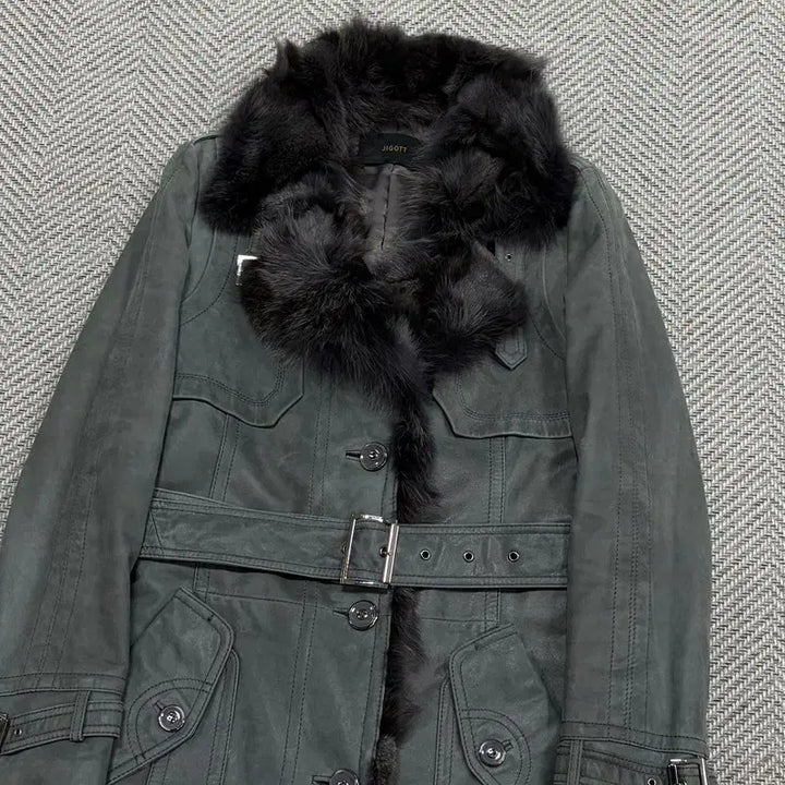 [BUNJANG] Jigott Percala Lambskin Coat V3287 / 지고트 퍼카라 램스킨 코트 v3287