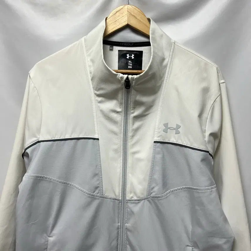 [BUNJANG] Under Armour Woven White StormFit Windbreaker Jacket XL / [정품/XL] 언더아머 우븐 화이트 스톰핏 바람막이