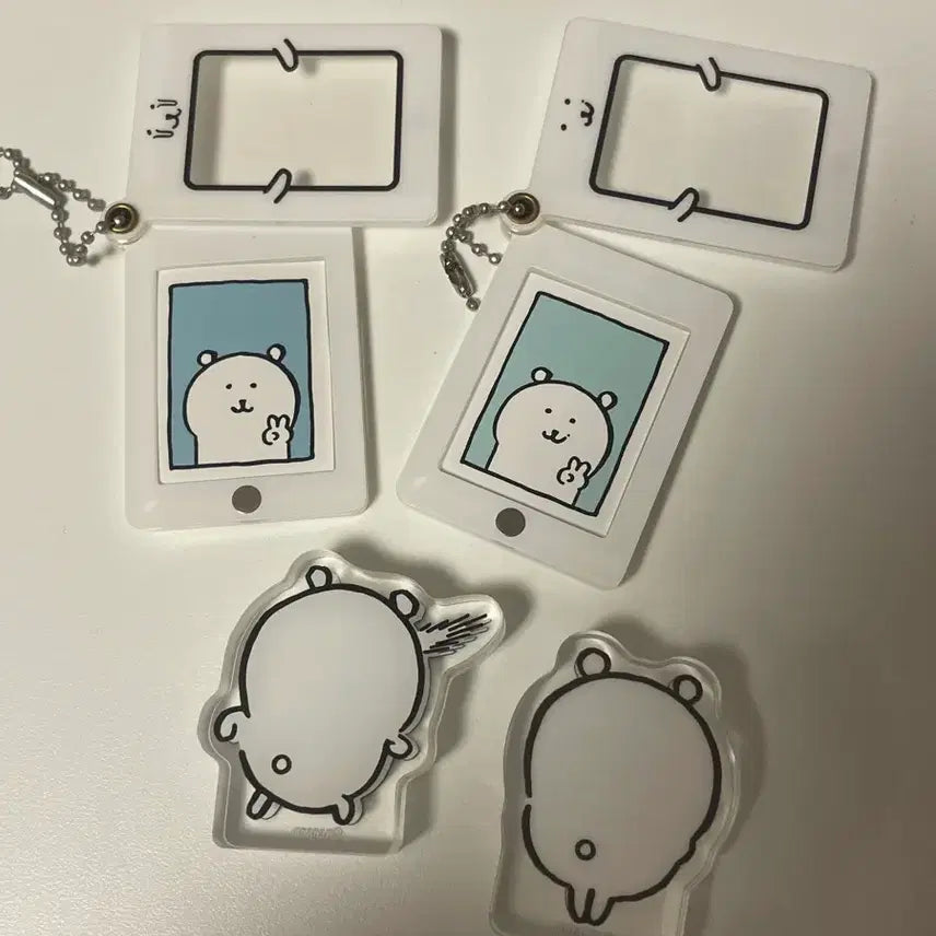 [BUNJANG] Nongdamgom Damgomi Mini Photo Acrylic Keyring / 농담곰 담곰이 증사 아크릴 키링 증명사진 보관함