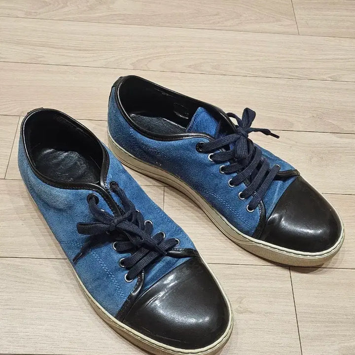 [BUNJANG] Lanvin Velour Low Sneakers Blue UK 8 / 랑방 벨루어 로우 스니커즈 블루 UK8