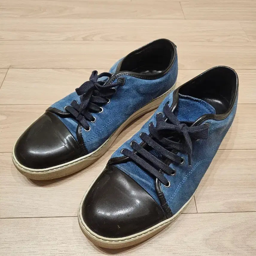 [BUNJANG] Lanvin Velour Low Sneakers Blue UK 8 / 랑방 벨루어 로우 스니커즈 블루 UK8