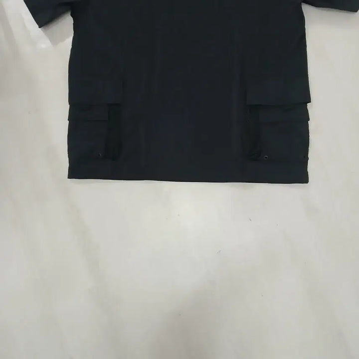 [BUNJANG] National Geographic Side Pocket Woven Short Sleeve T-Shirt Black 110 / (새상품) 내셔널지오그래픽 사이드포켓 우븐반팔 정품 110