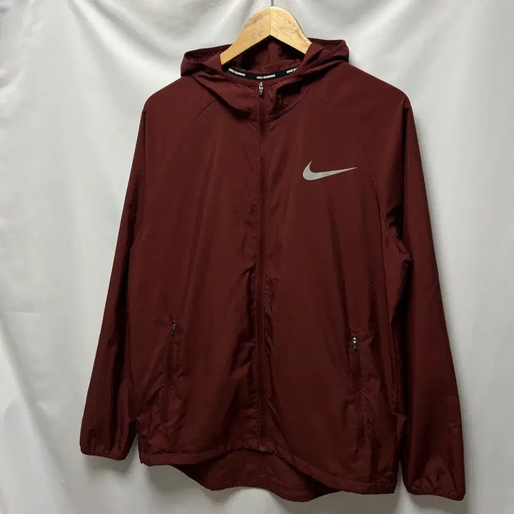 [BUNJANG] Nike Essential Running Swoosh Burgundy Windbreaker Jacket / [정품/L] 나이키 에센셜 런닝 스우시 버건디 바람막이
