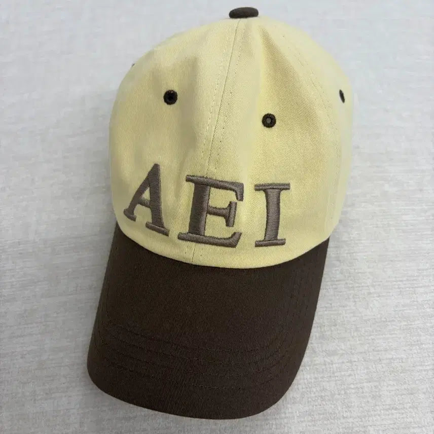 [BUNJANG] Aeiou Brown &amp; Vanilla Ice Cream Hat / 아에이오우 모자 브라운앤바닐라아이스크림