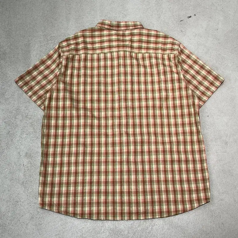 [BUNJANG] Columbia Check Half Shirt / 컬럼비아 체크 하프셔츠 s10958