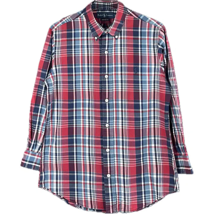 [BUNJANG] Polo Ralph Lauren Tartan Check Shirt Custom Fit (Red, Size M) / [M] 폴로 랄프로렌 타탄 체크 셔츠 커스텀핏