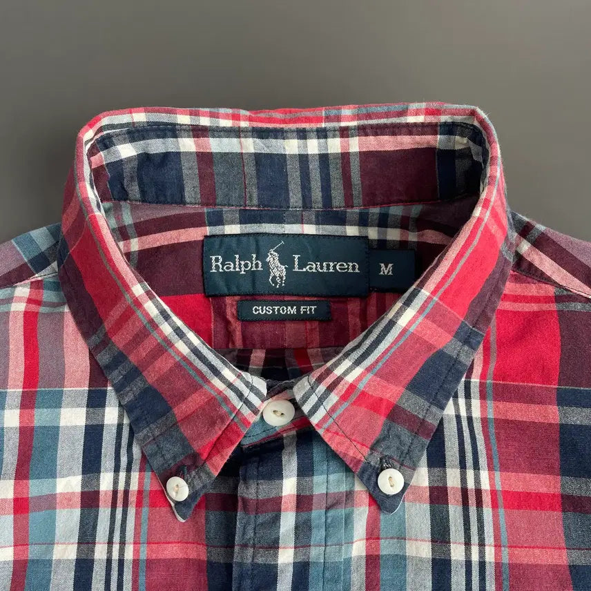 [BUNJANG] Polo Ralph Lauren Tartan Check Shirt Custom Fit (Red, Size M) / [M] 폴로 랄프로렌 타탄 체크 셔츠 커스텀핏